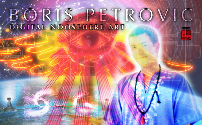 Boris Petrovic Red Planetary Serpent - Digital Noosphere Art