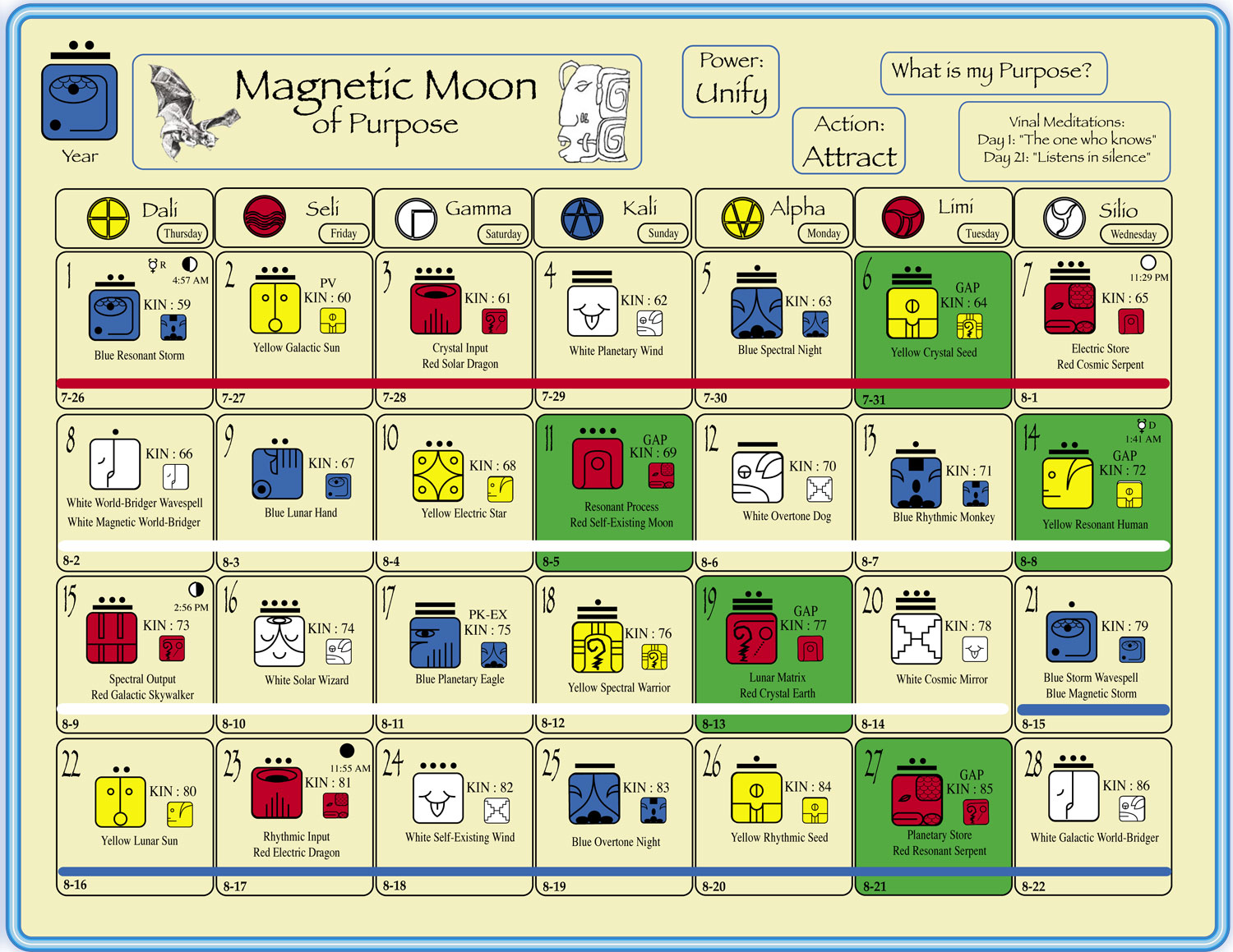 Law of Time Press Dreamspell Calendar