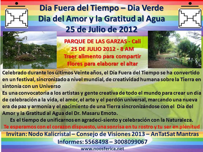 [Event Flier: Invitan: Nodo Kalicristal - Consejo de Visiones 2013 - AnTatSat Mantras - Informes: 5568498 - 3008099067 - www.noospherica.net]