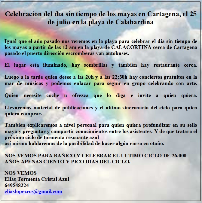 [Event flier - Contact Elias Tormenta Cristal Azul at 649548224 - eliaslopezros@gmail.com]