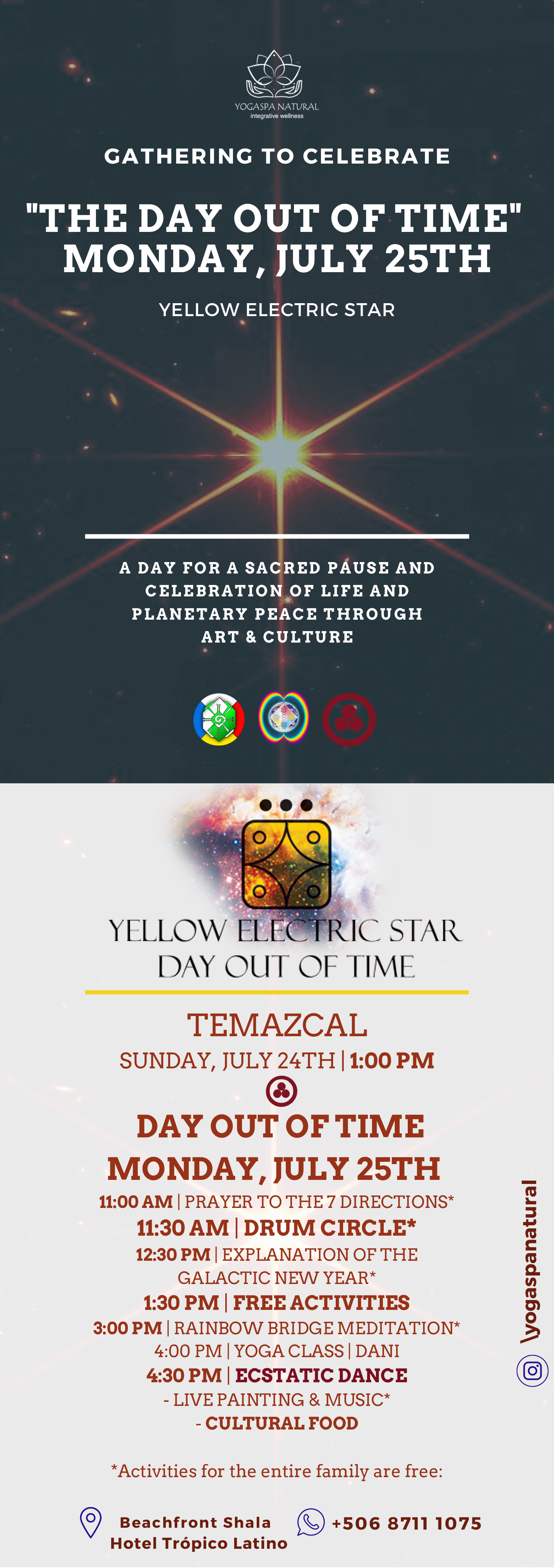 Global Day Out of Time Events! Yellow Electric Star Foundation for
