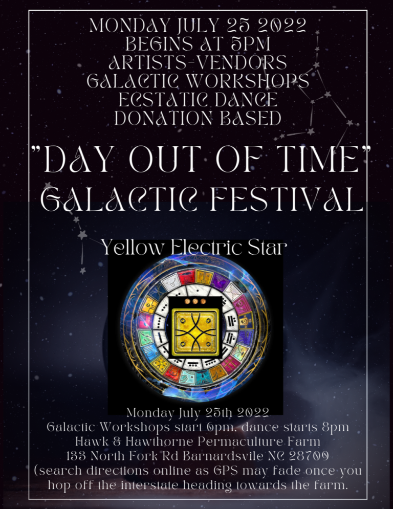 Global Day Out of Time Events! Yellow Electric Star Foundation for